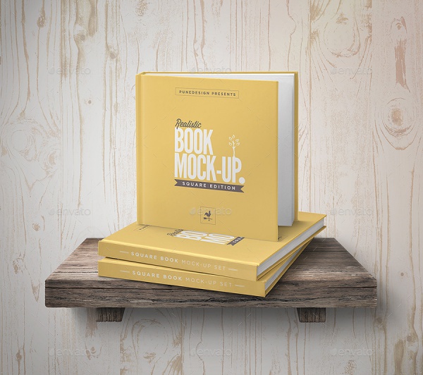 A4 Square of Book Mock-up