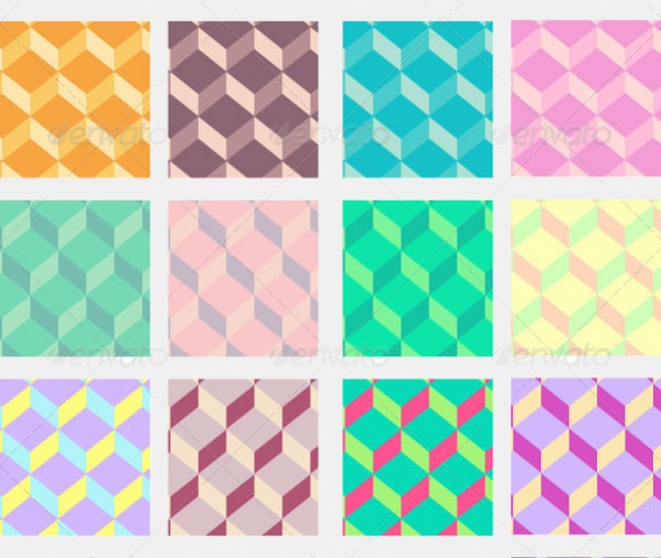 Abstract Cube Polygon Pattern