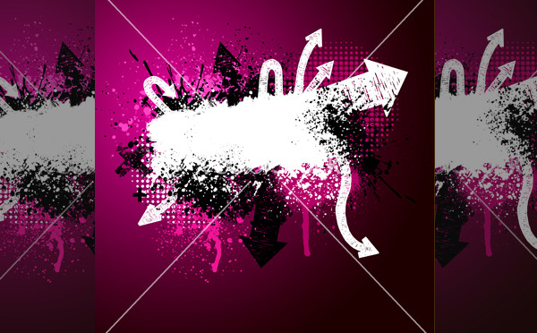 Arrow paint splatter vector