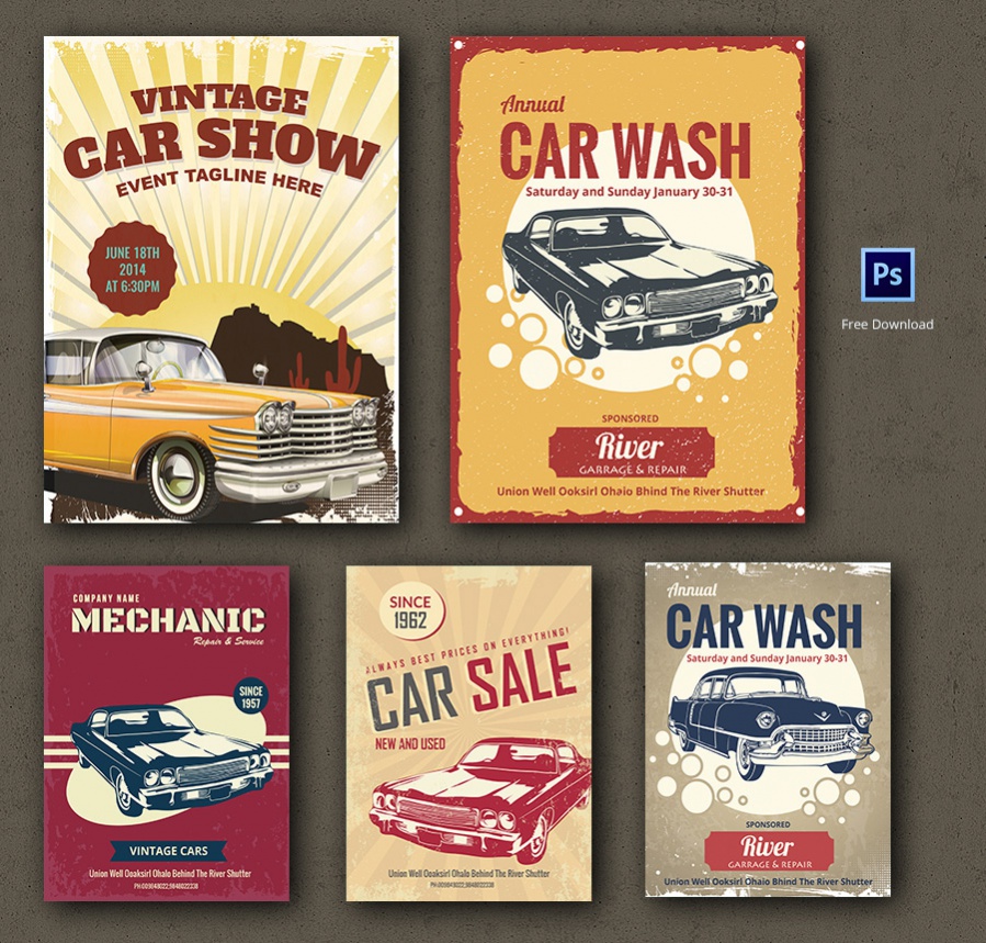 automotive car wash service flyer