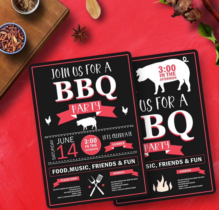 Bbq Wedding Invitation Templates Instant Download