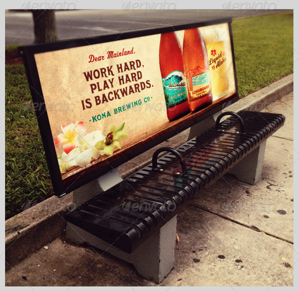 BusStop Advertising Mockup Download