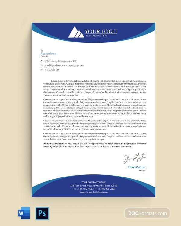 Catering Services Letterhead Template