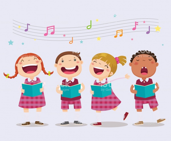 Choir girls and boys Music Clipart