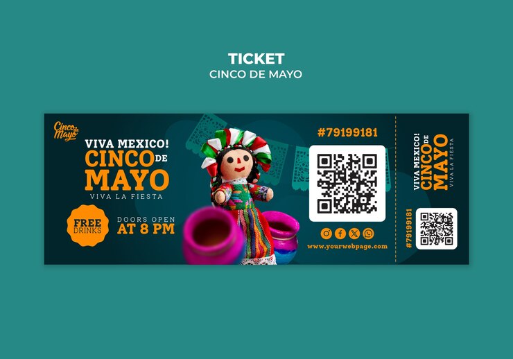 Cinco de Mayo Celebration Ticket Template