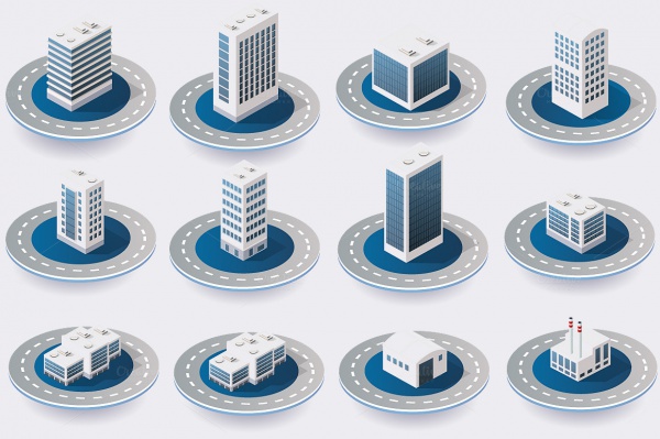 City Isometric Icons