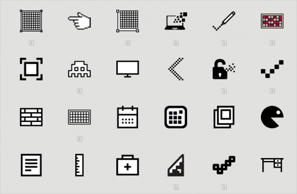 Collection Of Pixel Icons