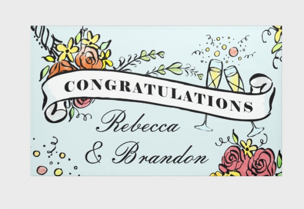 Color Painted Congratulations Banner