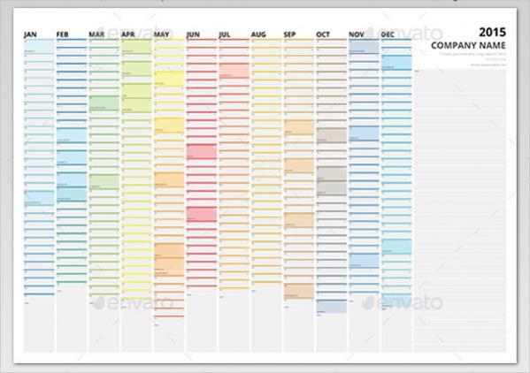 Colorful Yearly Planner Calendar