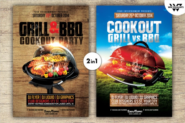 Cookout PSD Flyer for Party