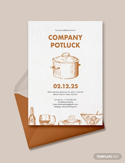 creative potluck invitation