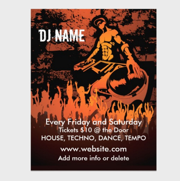 DJ Fiery Band Flyer Design