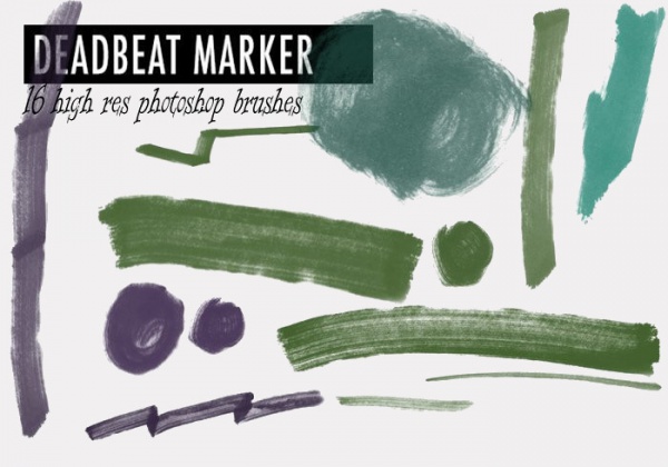 Deadbeat Photoshop Marker Brushes