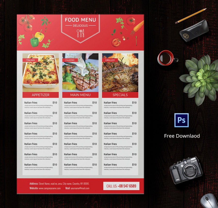 FREE 6 Menu Designs Cafe Restaurant Party In PSD