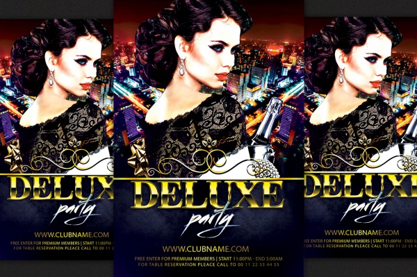 Deluxe Party PSD Flyer