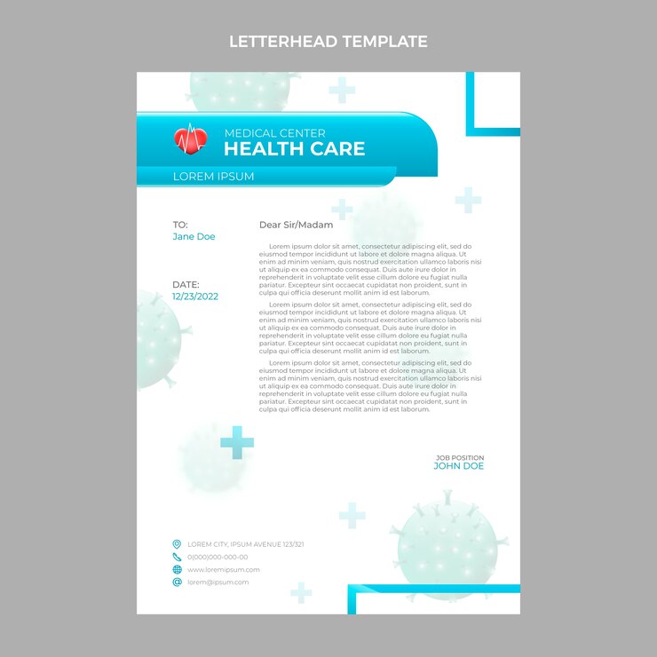 Download Free Health Care Letterhead Vectors