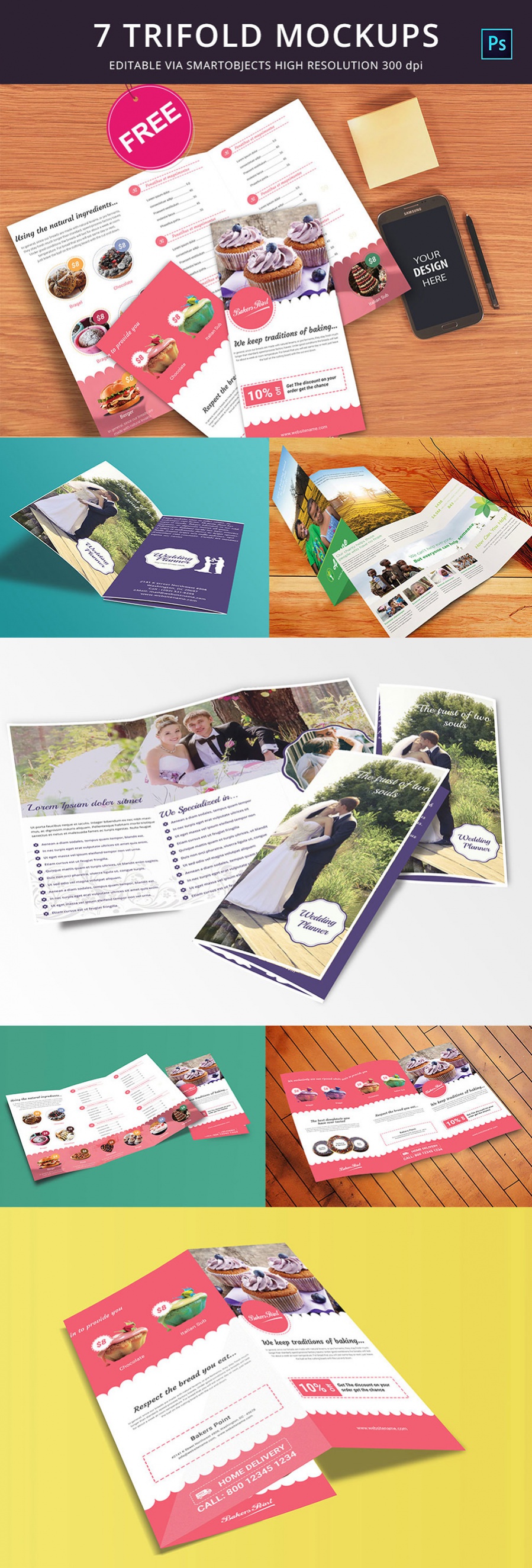 downloadable free trifold mockup