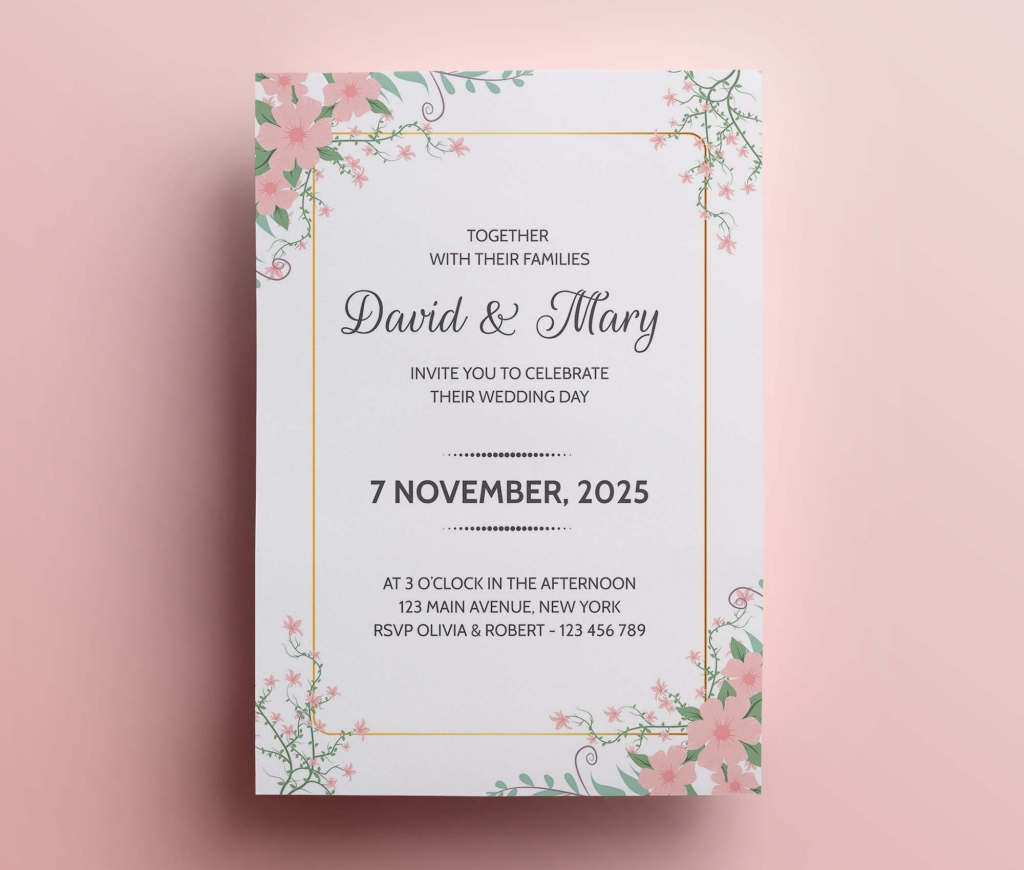 Downloadable Wedding Invitation for Free