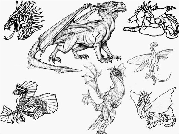 Dragon Photoshop Free Brushes