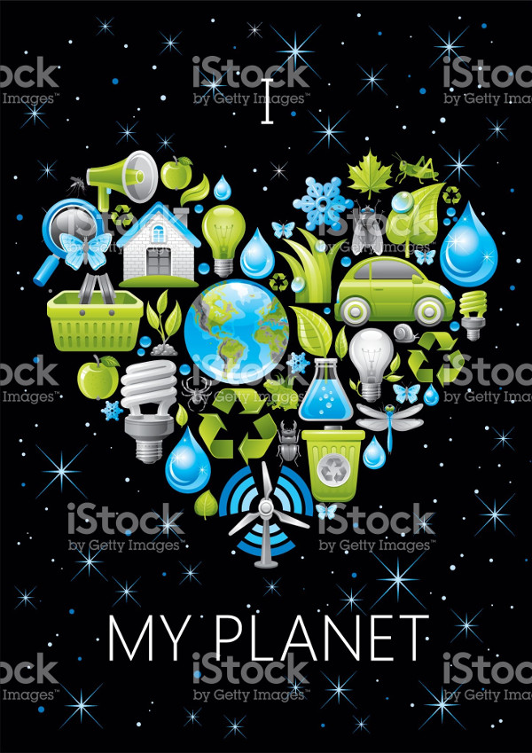 Ecological Space Snowflake Clipart