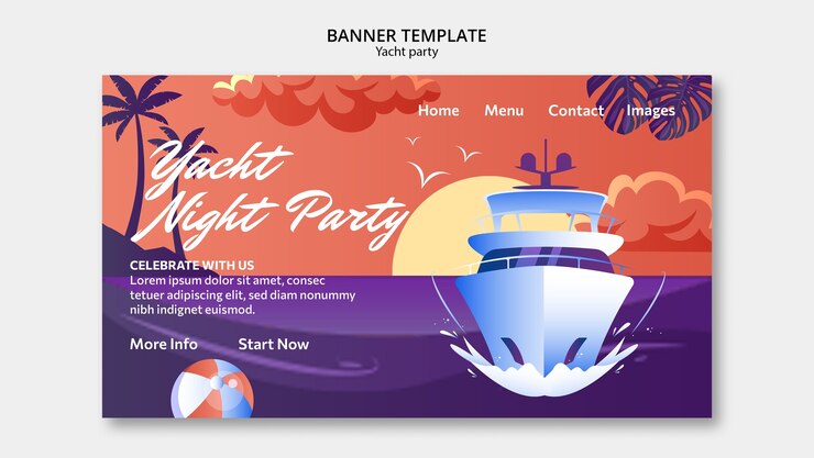 Elegant Boatparty Ticket Template