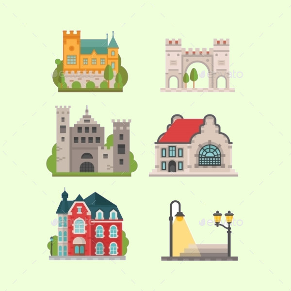 Elegant City Icons Set