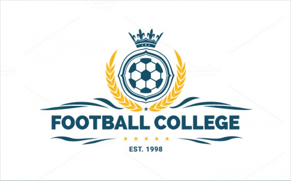 Elegant Football College Logo