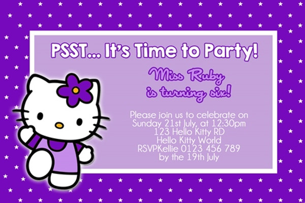 Fabulous Hello Kitty Invitations