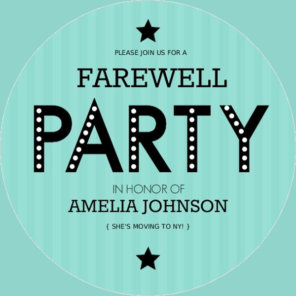 Farewell Invitation Card Design