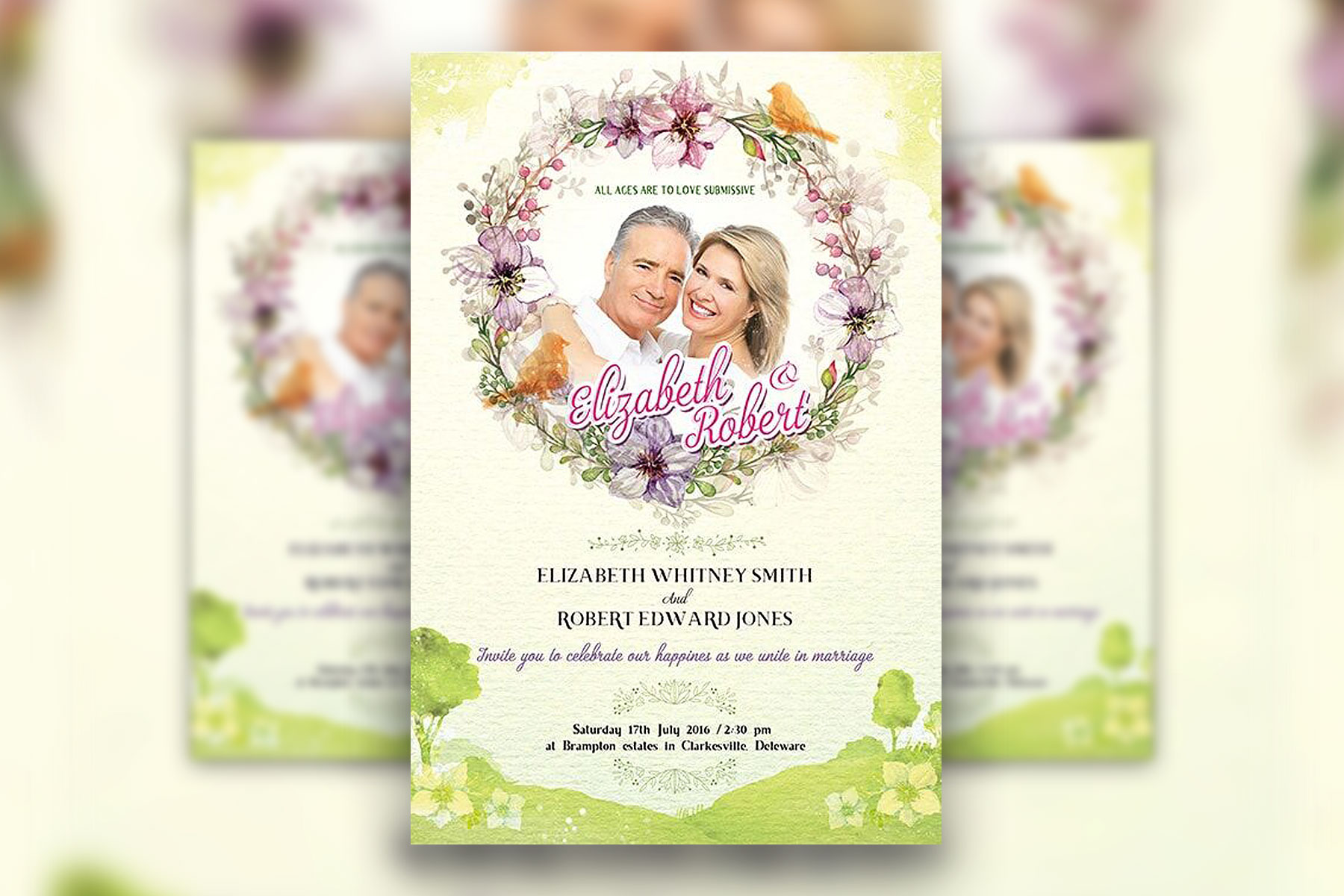 Floral Wedding Invitation