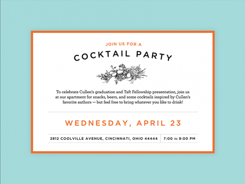 Free Cocktail Party Invitation Template