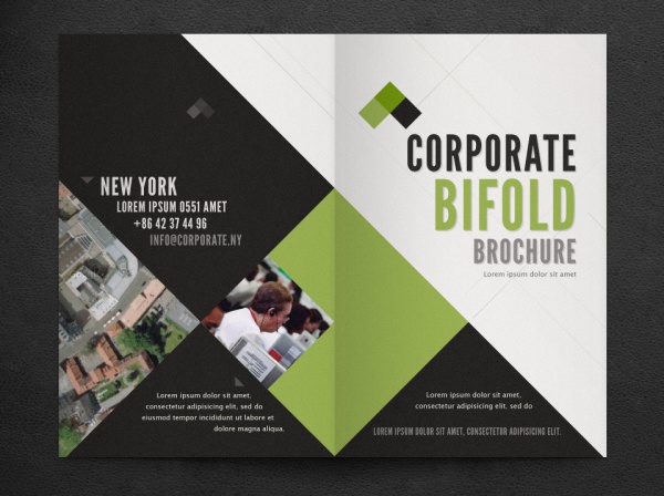 Free Corporate Bifold Brochure Template