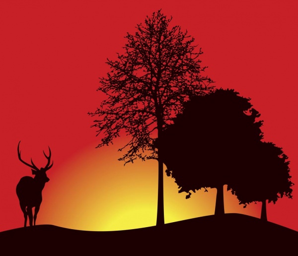 free-deer-silhouettes-design