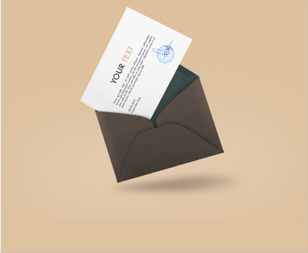 Free Envelope Mockup Design