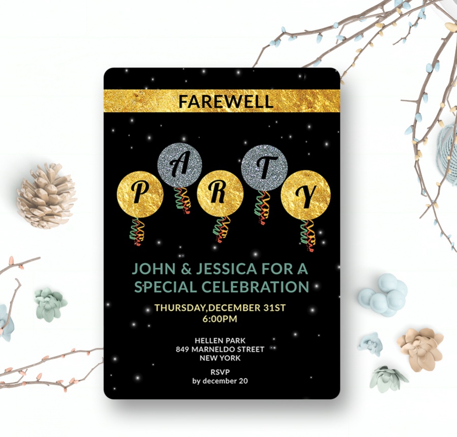 free farewell invitation card