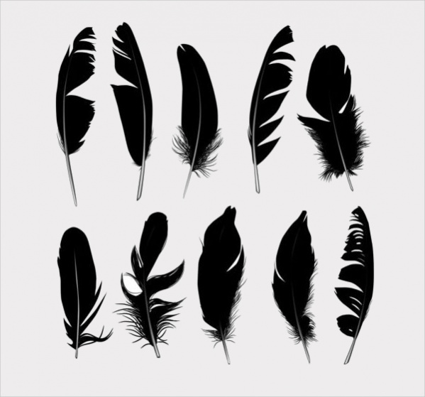 free-feather-silhouettes-design