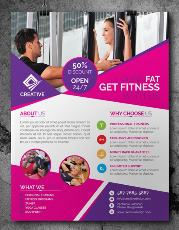 Free Fitness Flyer Design