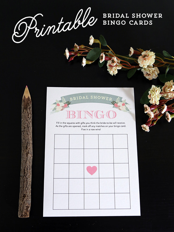 Free Printable Bridal Shower Bingo Card