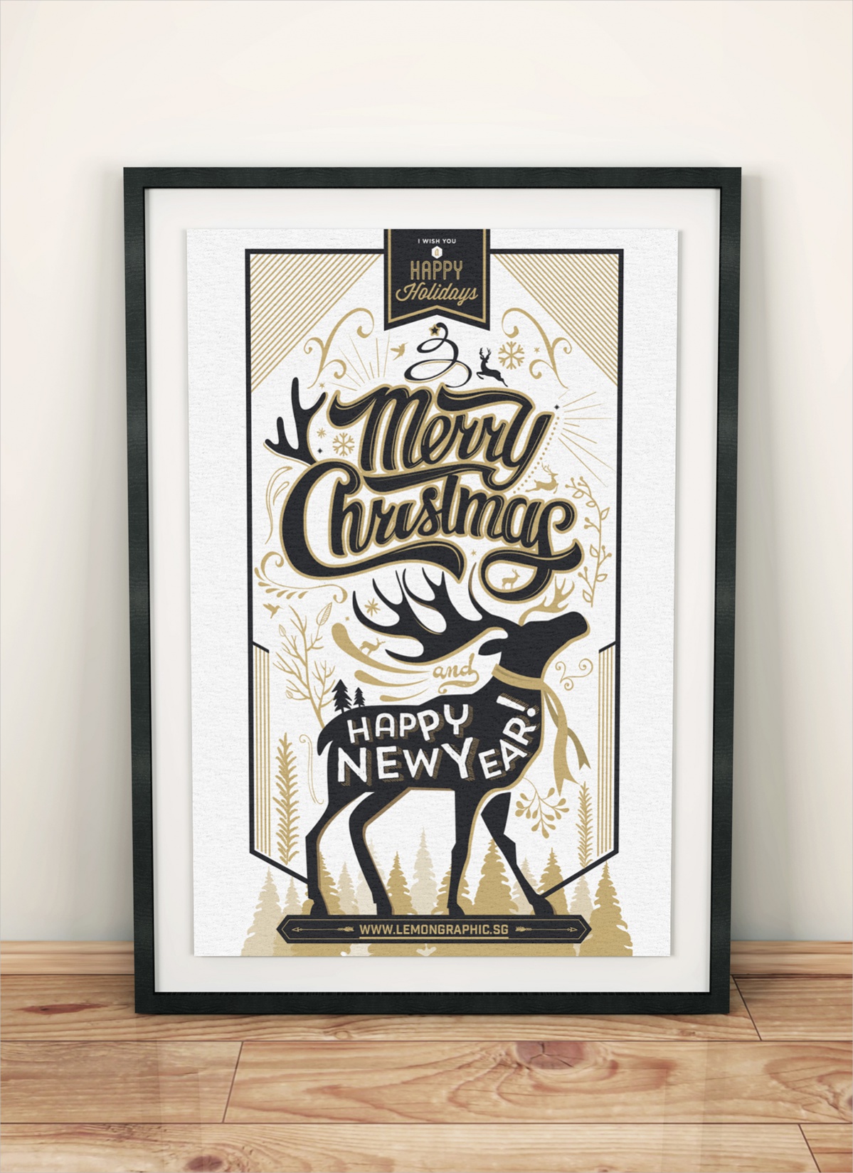 free-typography-christmas-card-design