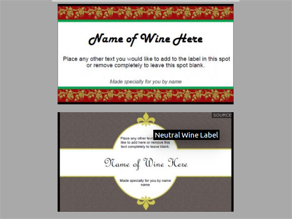 Free Wine Label Template