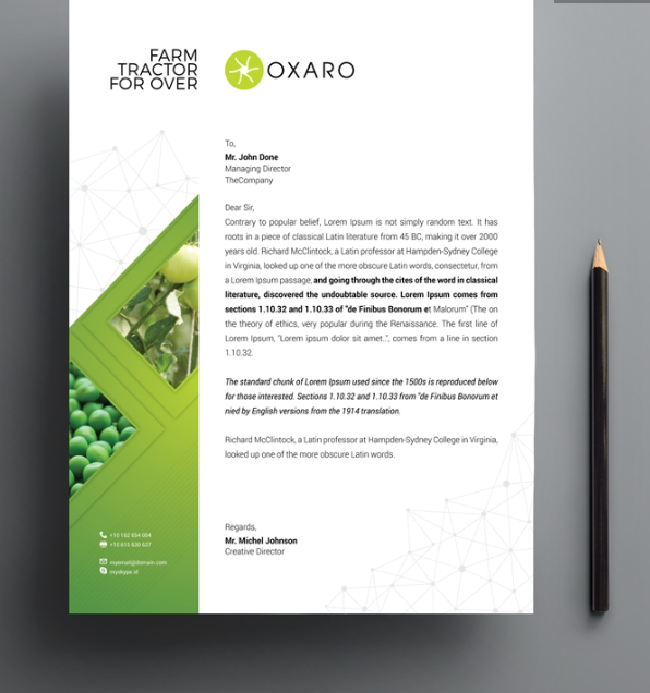 Garden Farm Agriculture Letterhead Template