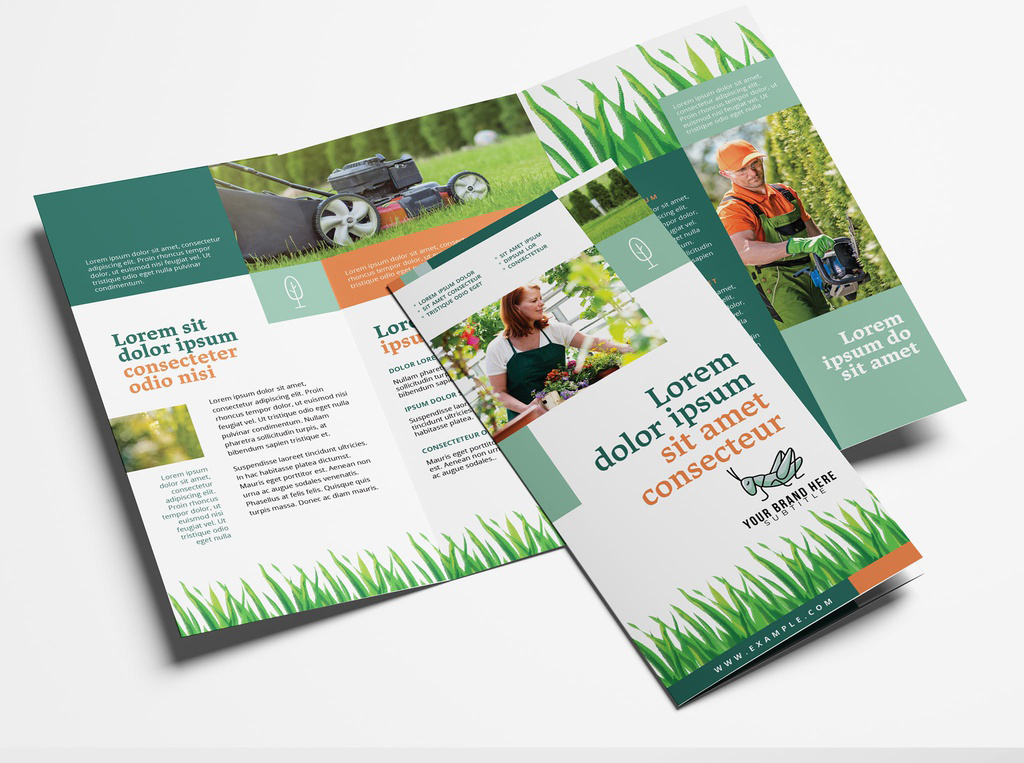 Gardening Service Trifold Brochure Layout