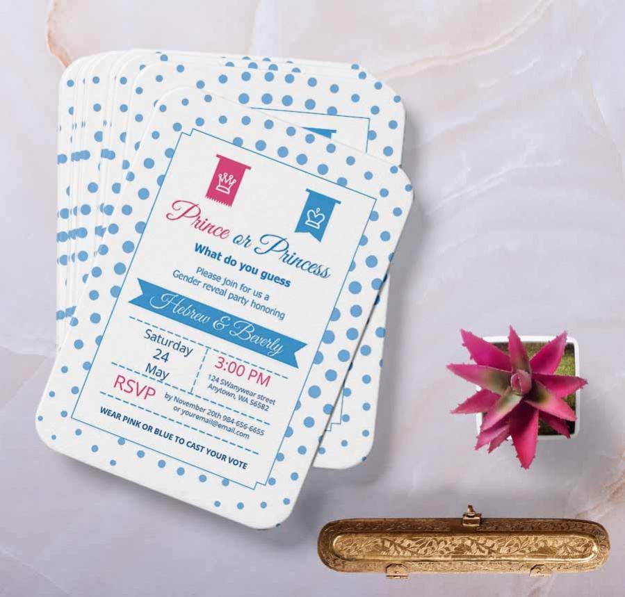 gender reveal baby shower invitation