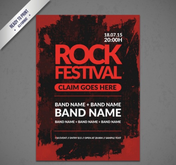 Grungy Rock Band Flyer