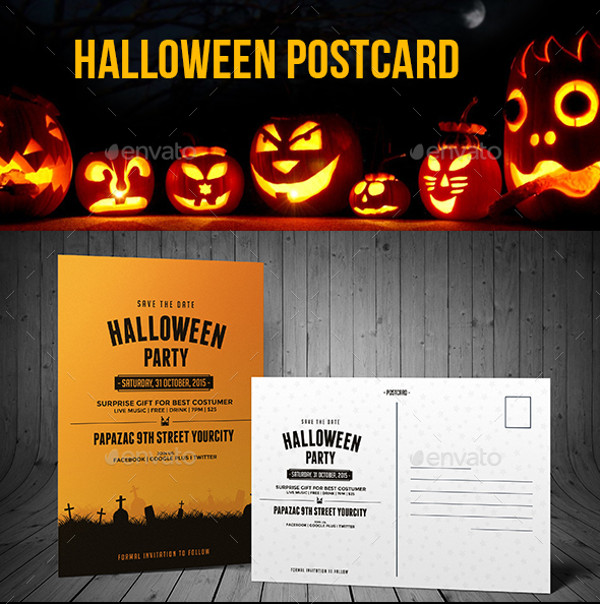 Halloween Postcard Design