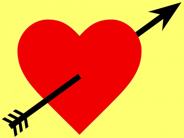 Heart Arrow Illustrative Design