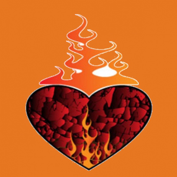 Heart on Fire Clipart