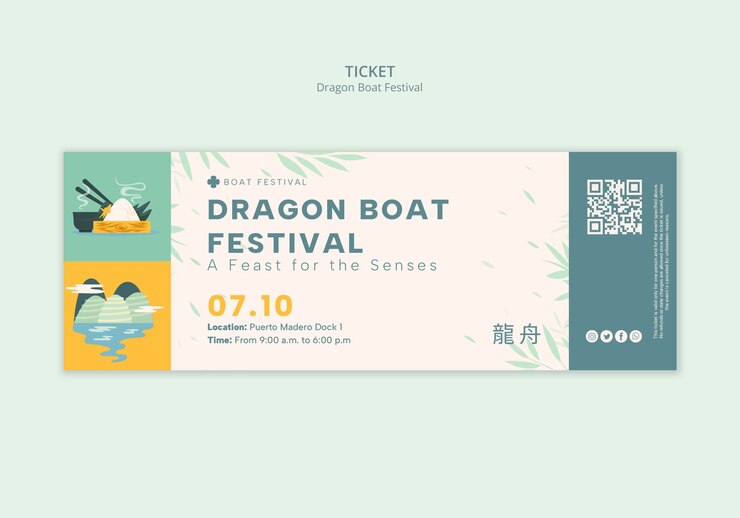 Holiday Event Ticket Template PSD