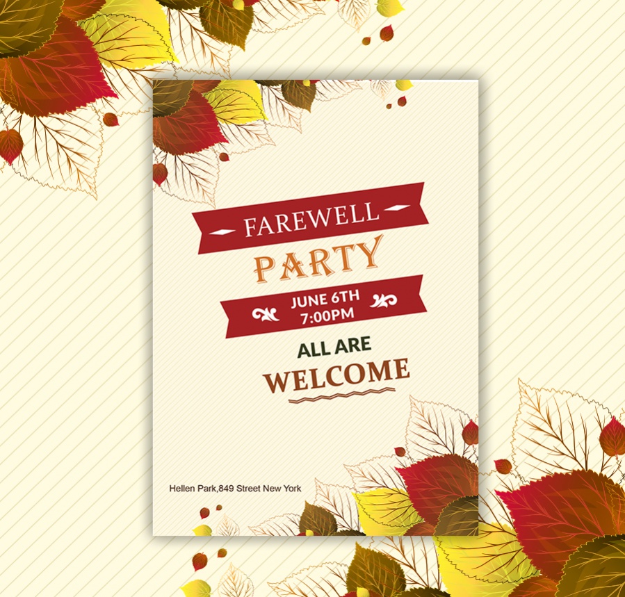 invitation card for farewell party
