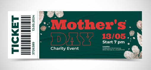 Mother's Day Celebration Ticket Template